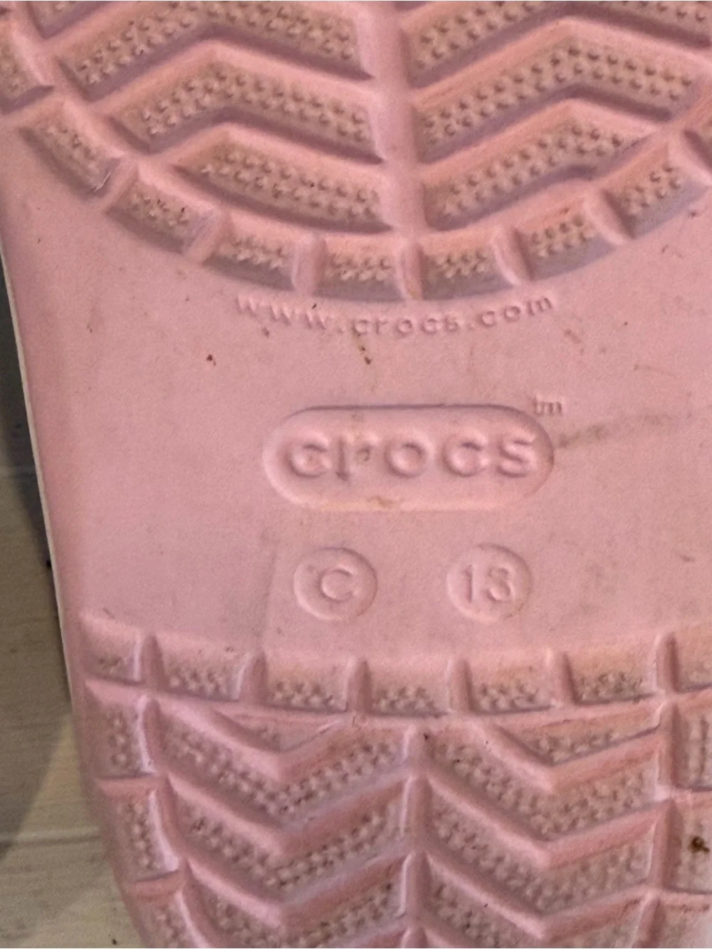 Crocs Crocband Clog Shoes, Pearl Pink Kids Classic Clog C 13 Light Pin